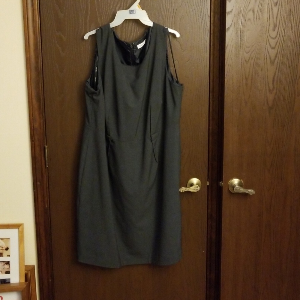 Grey Calvin Klein sleeveless dress